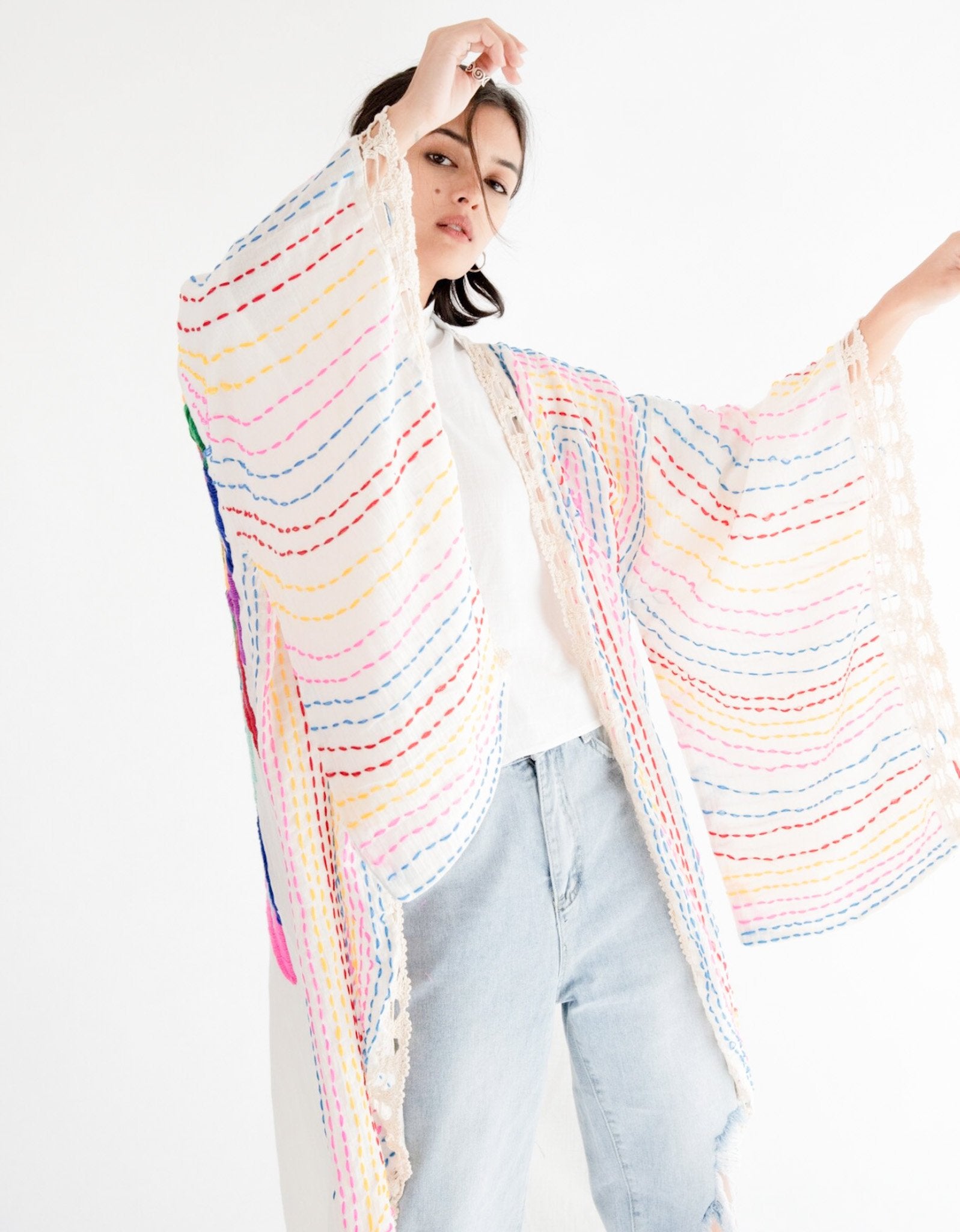 Kaftan Kimono Bila White MOMONEWYORK