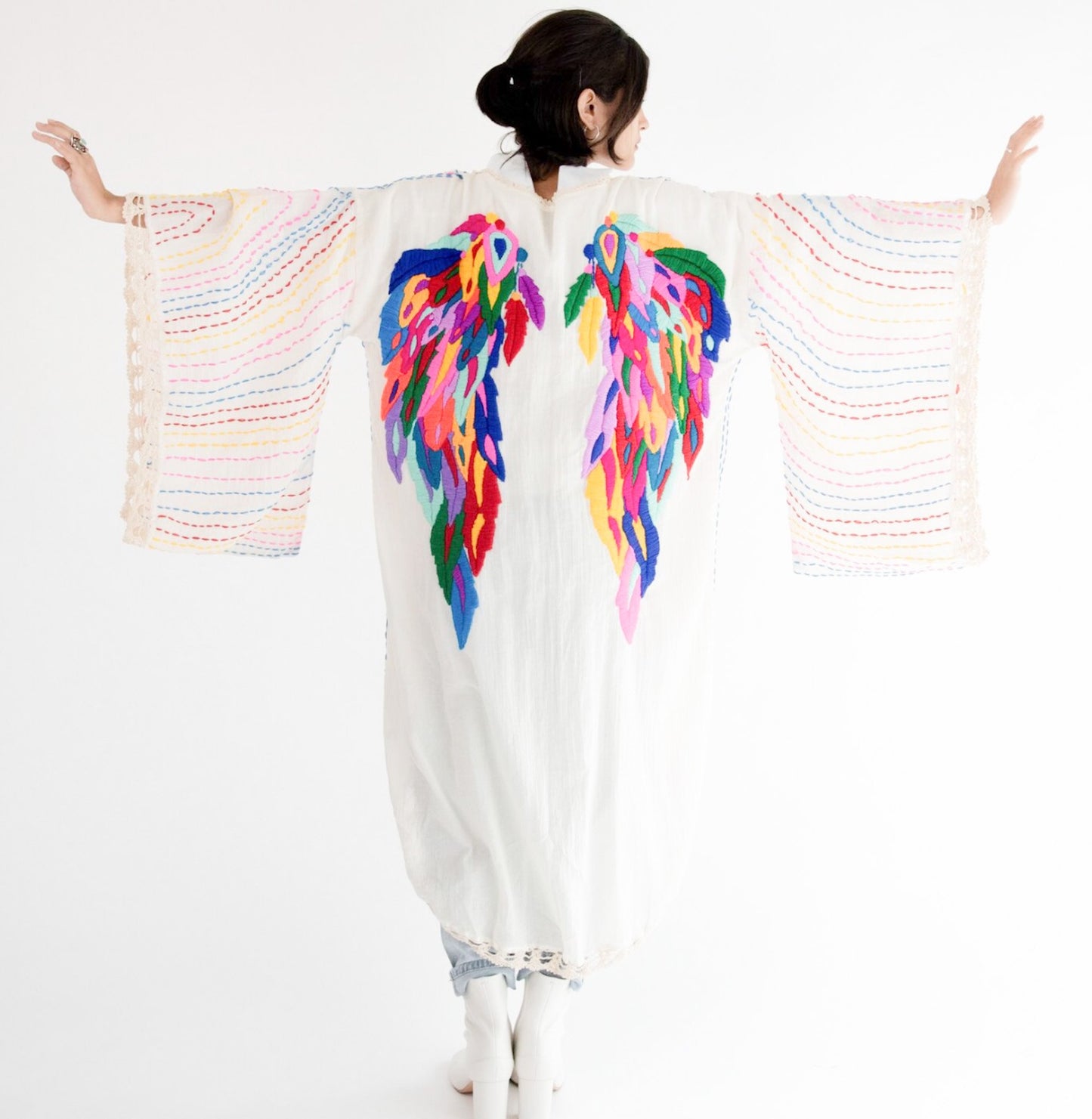 Kaftan Kimono Bila White MOMONEWYORK