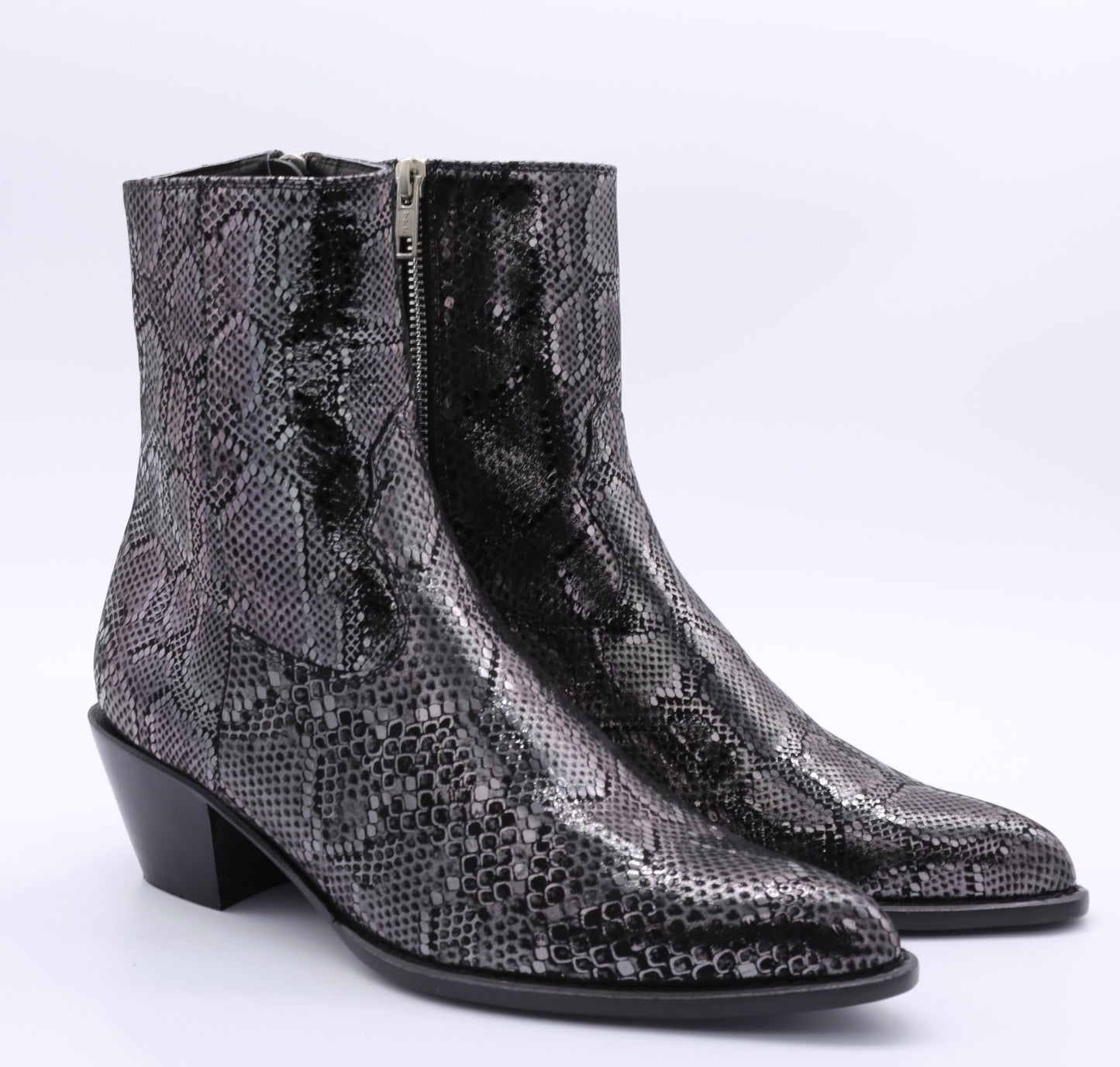 MOMO NEW YORK Snake Skin Ankle Boots Liz Celine