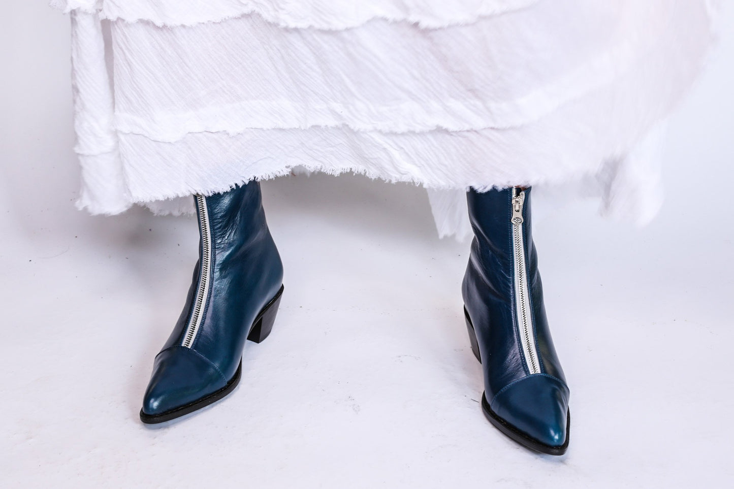 TOP ZIPPER ANKLE BOOTS RUBY