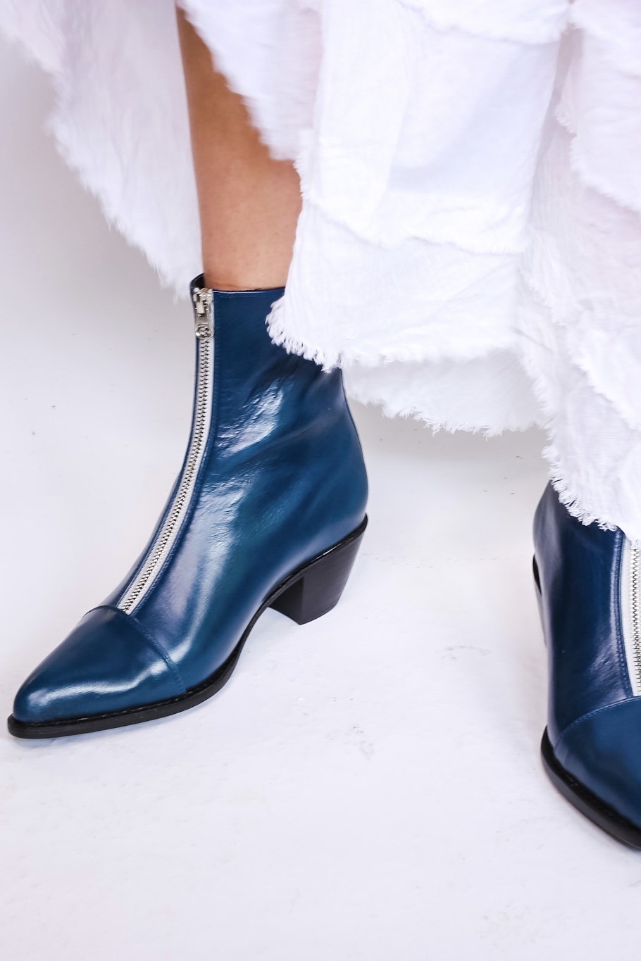 TOP ZIPPER ANKLE BOOTS RUBY