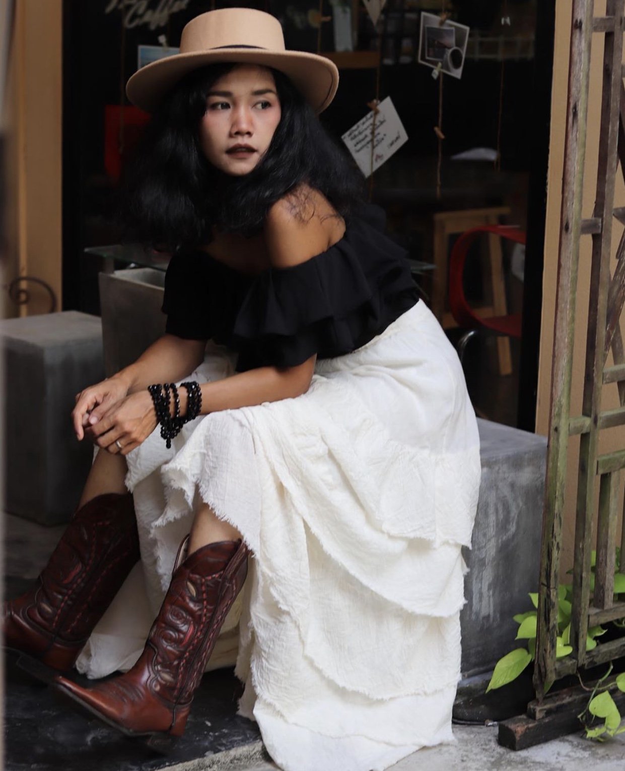 COTTON RUFFLE SKIRT PAMELA MOMO NEW YORK