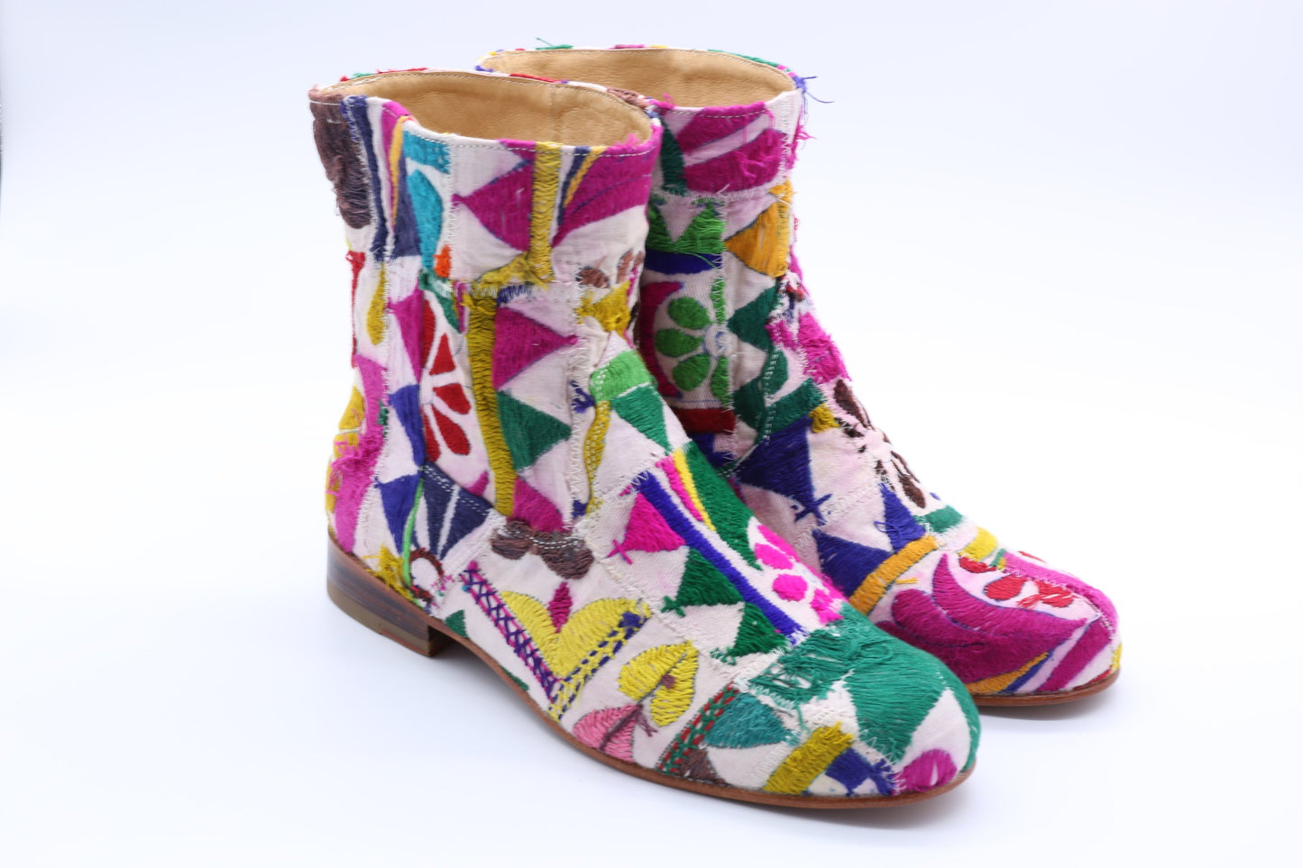 Embroidered Patchwork Boots Romy
