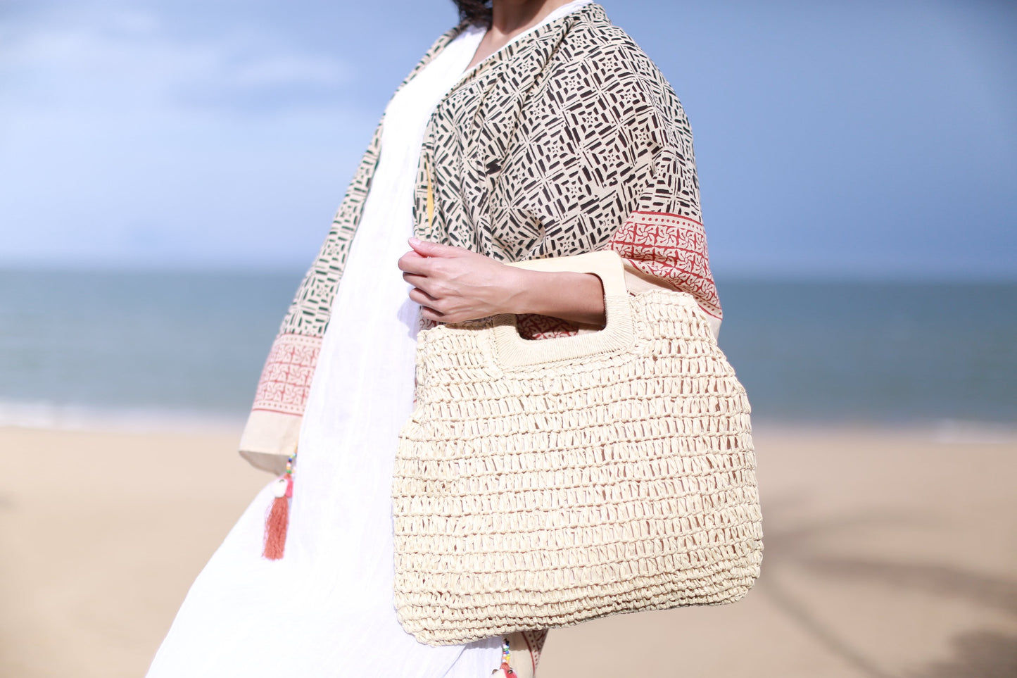 SUMMER STRAW BAG NISA MOMO NEW YORK