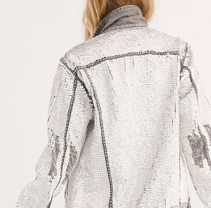 MOMO X FREE PEOPLE SEQUIN EMBROIDERED DEMI JACKET MOMO NEW YORK
