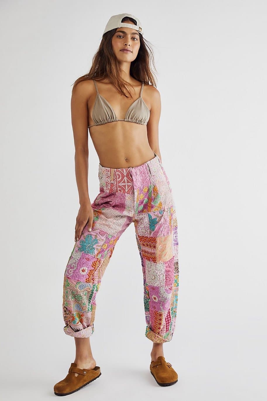 RAYA EMBROIDERED PATCHWORK PANTS - BANGKOK TAILOR CLOTHING STORE - HANDMADE CLOTHING