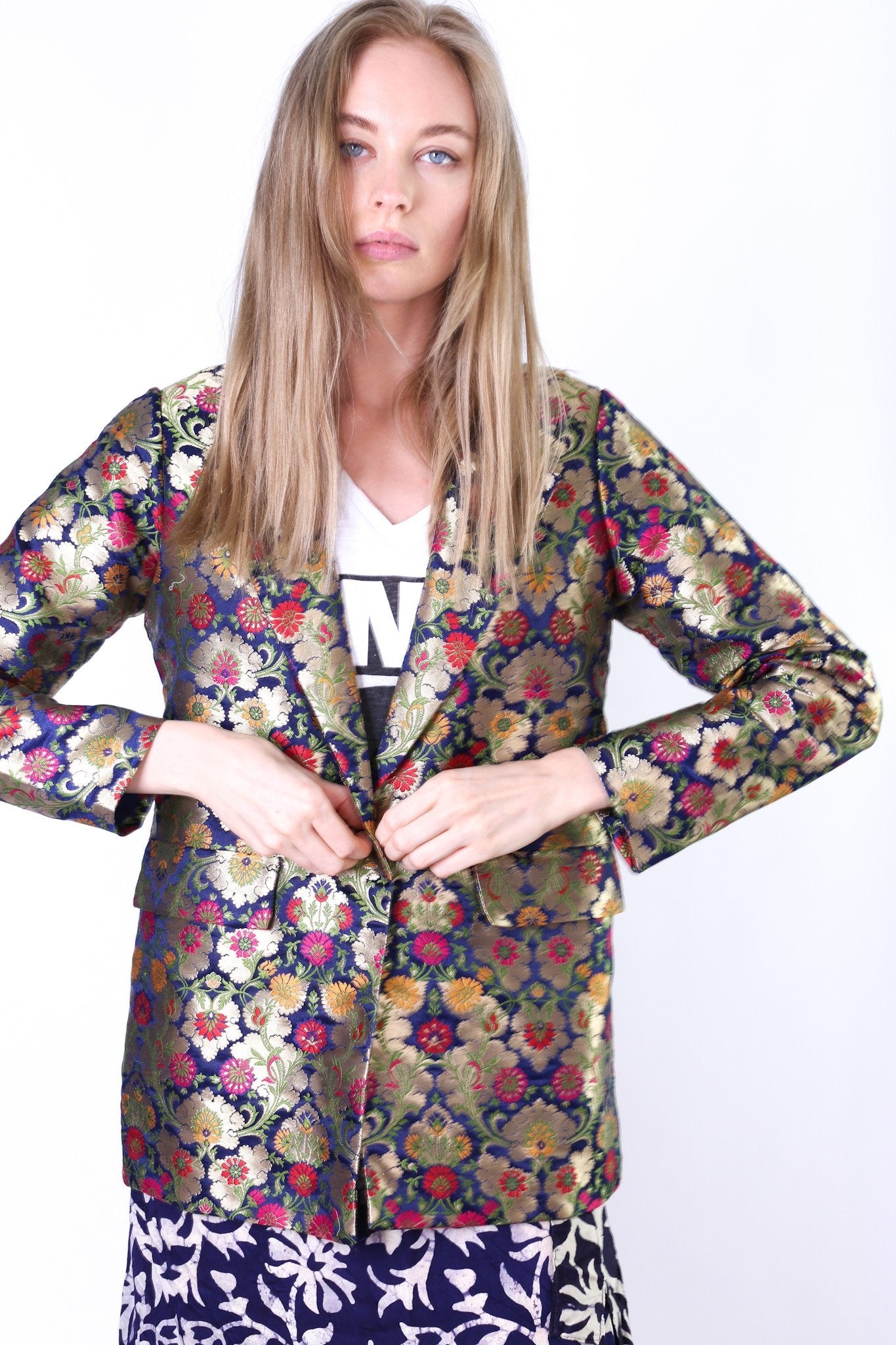 SILK BLAZER JACKET MAXINE MOMO NEW YORK