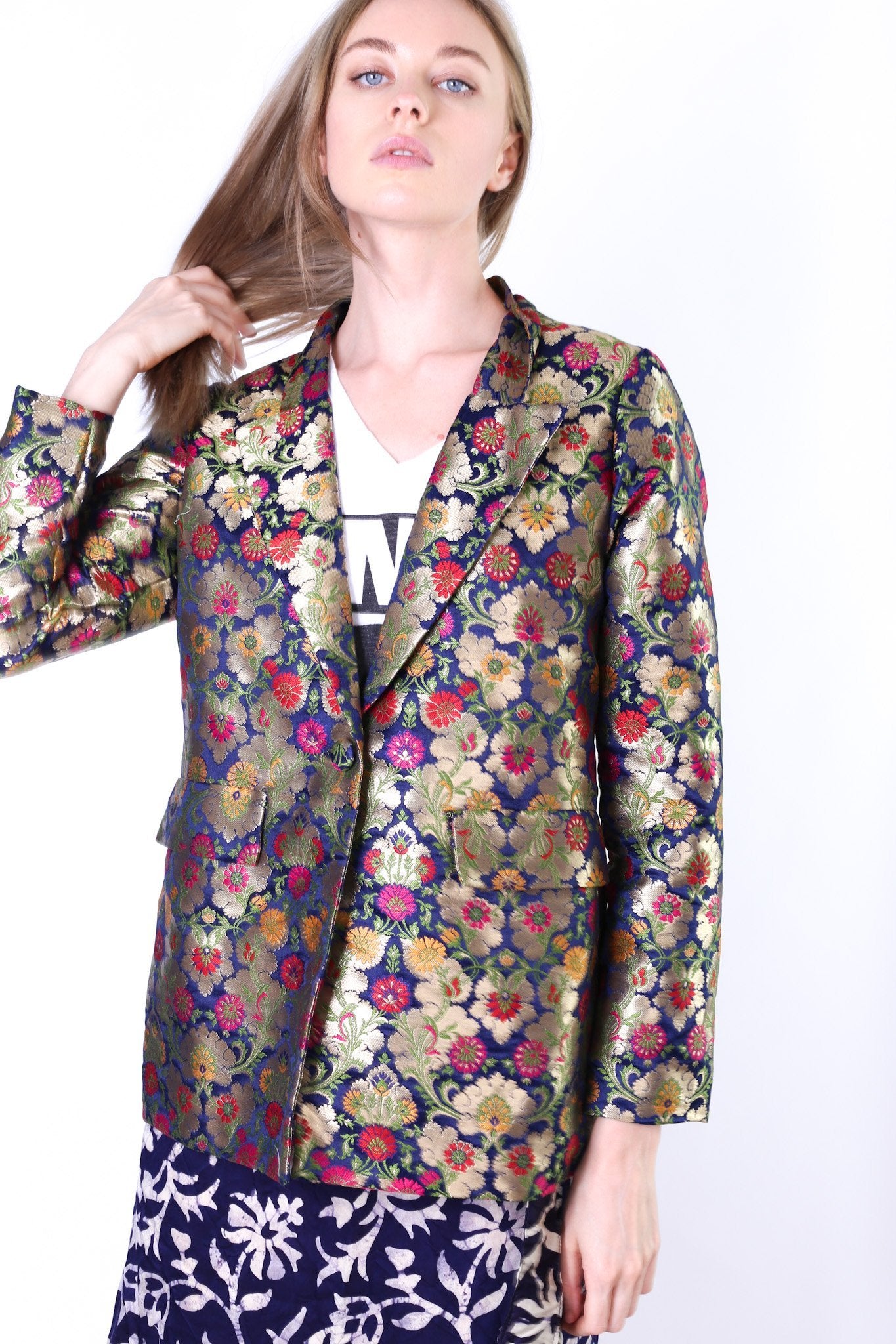 SILK BLAZER JACKET MAXINE MOMO NEW YORK