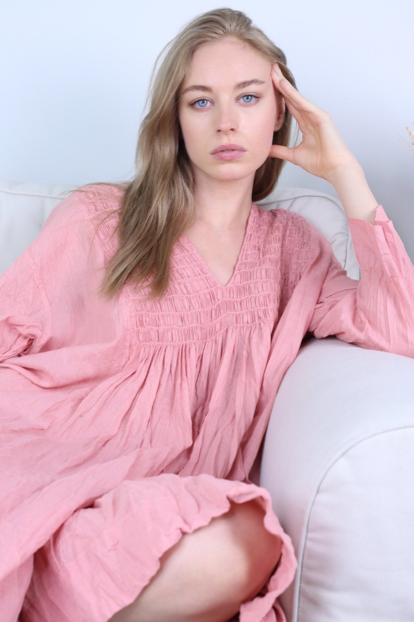 STAY COMFY AT HOME COTTON DRESS MARTY MOMO NEW YORK