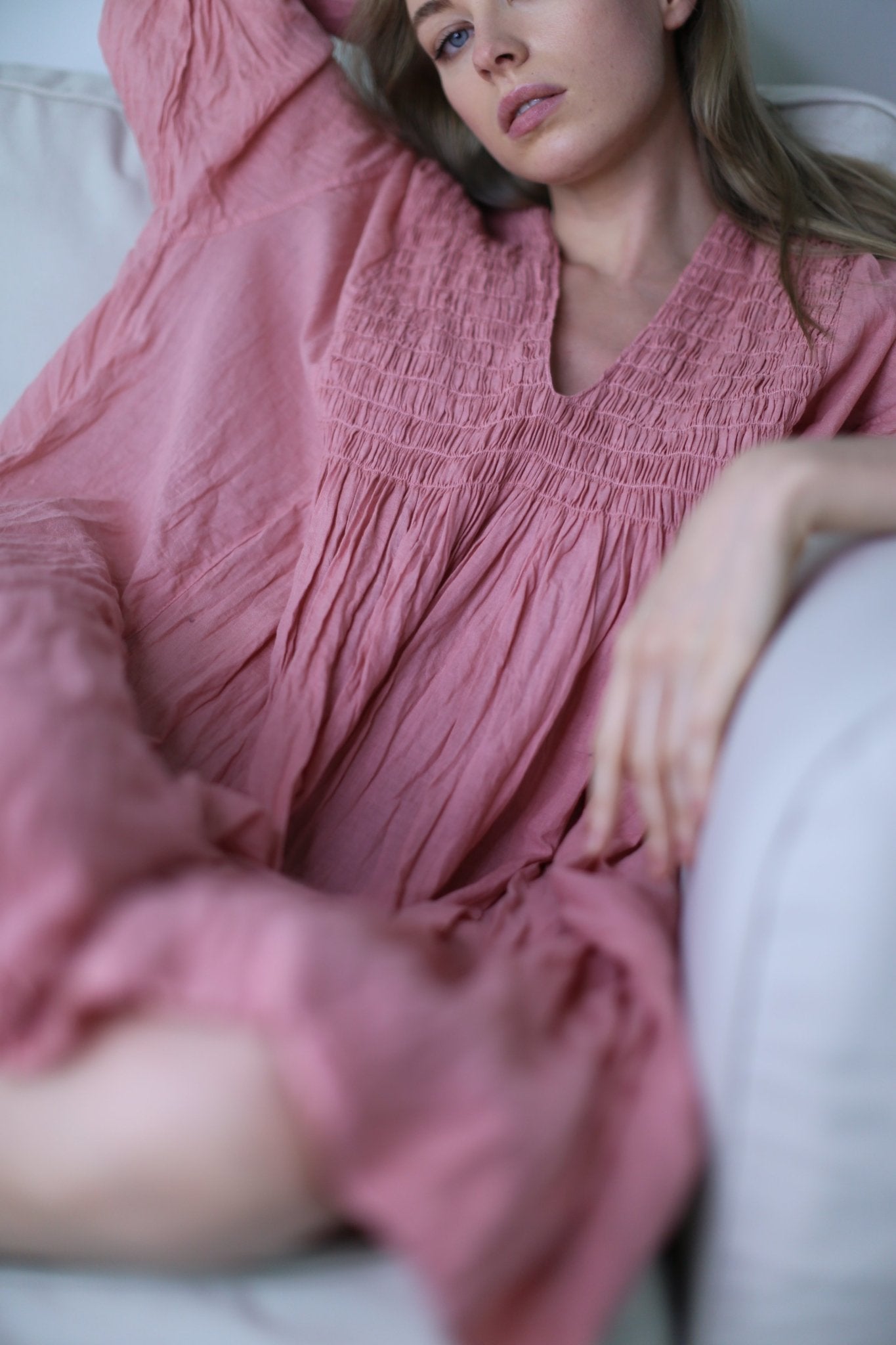 STAY COMFY AT HOME COTTON DRESS MARTY MOMO NEW YORK