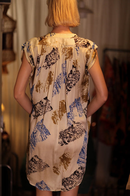 MARY SILK DRESS WHITE ARTIST