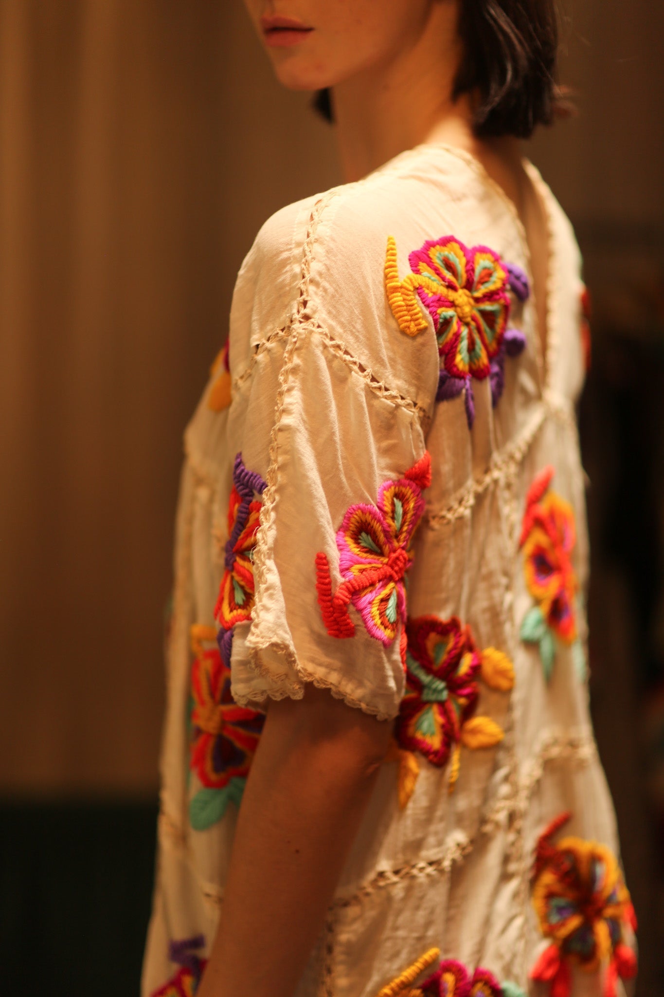 JOSIN EMBROIDERED FLOWER DRESS