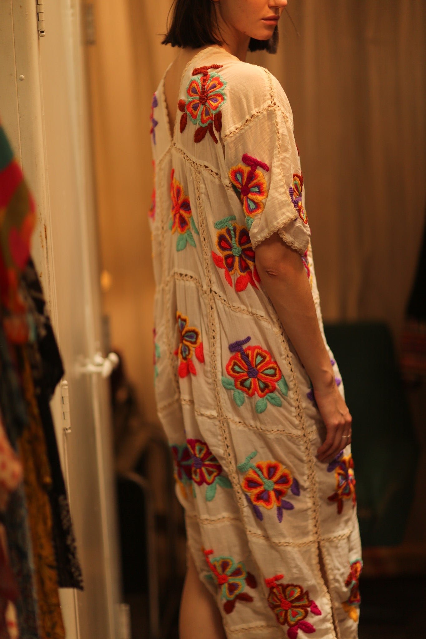 JOSIN EMBROIDERED FLOWER DRESS