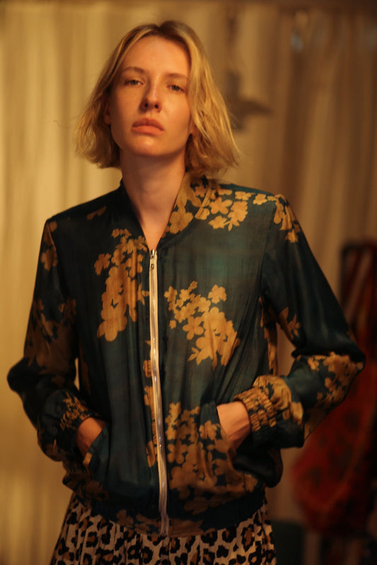 ANCHA SILK BOMBER JACKET GOLDEN BOUQUET - MOMO STUDIO BERLIN - Berlin Concept Store - sustainable & ethical fashion