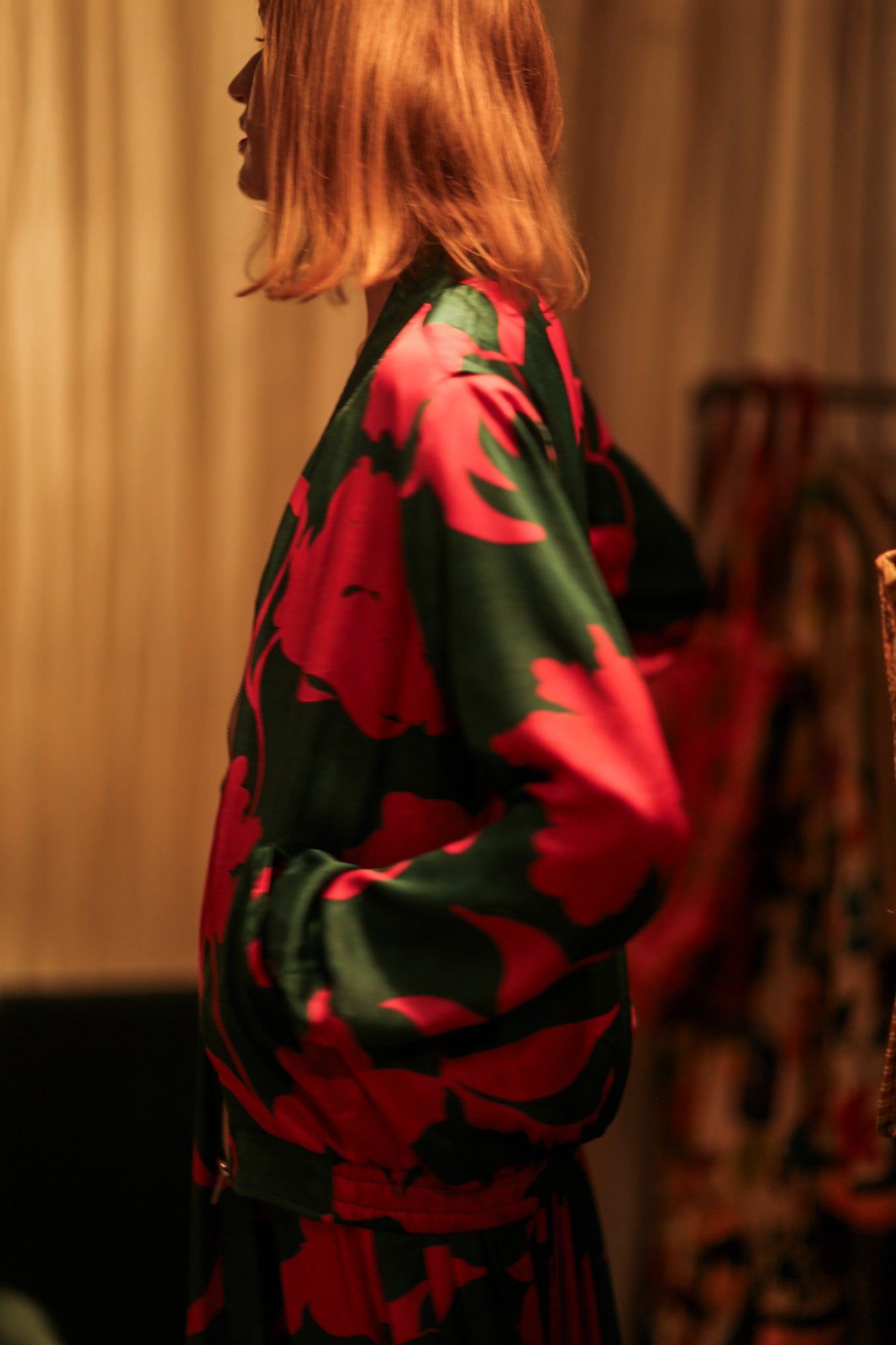 ANCHA SILK BOMBER PINK VINES - MOMO STUDIO BERLIN - Berlin Concept Store - sustainable & ethical fashion