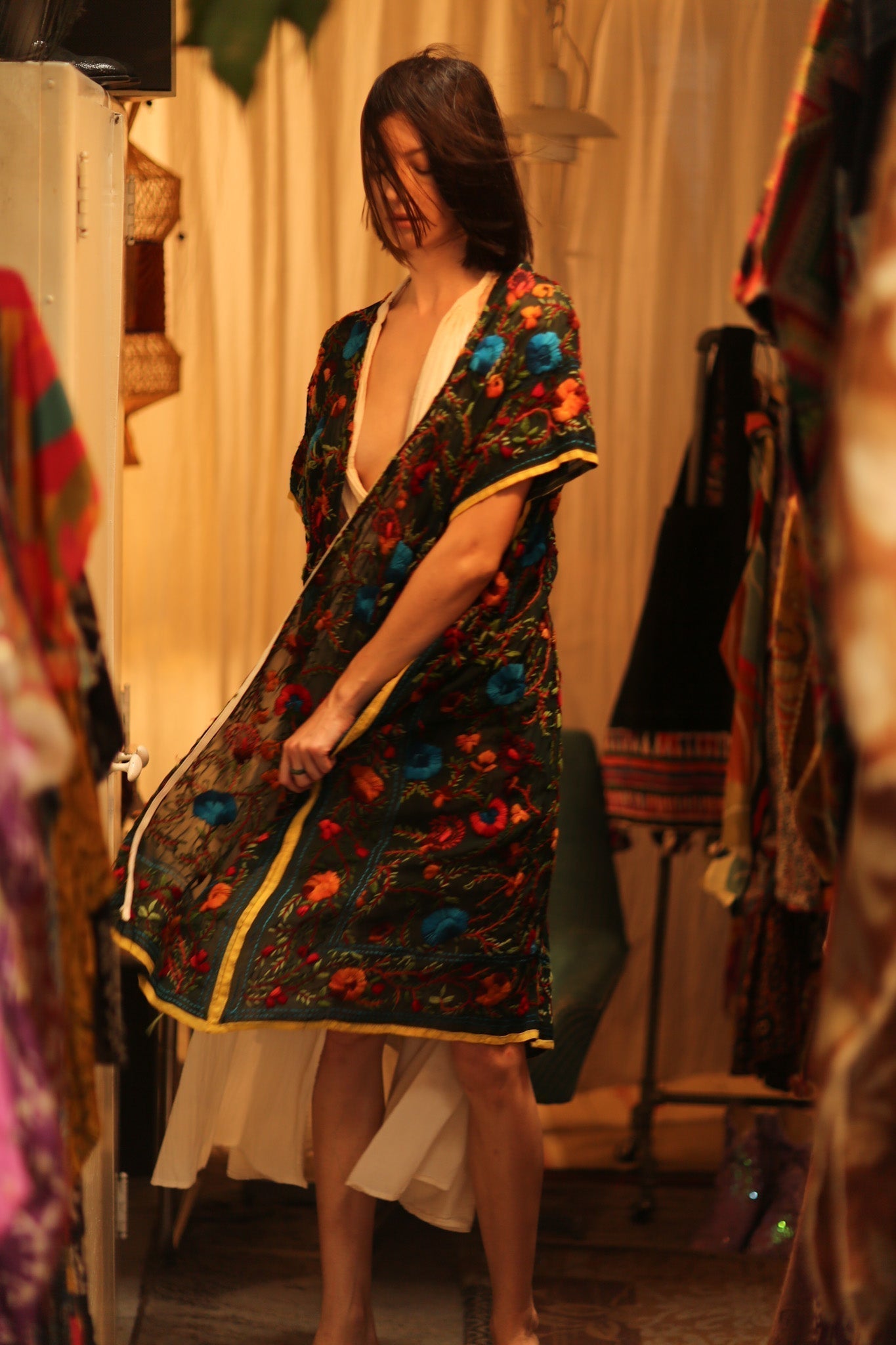 BIANCA EMBROIDERED KIMONO - MOMO STUDIO BERLIN - Berlin Concept Store - sustainable & ethical fashion