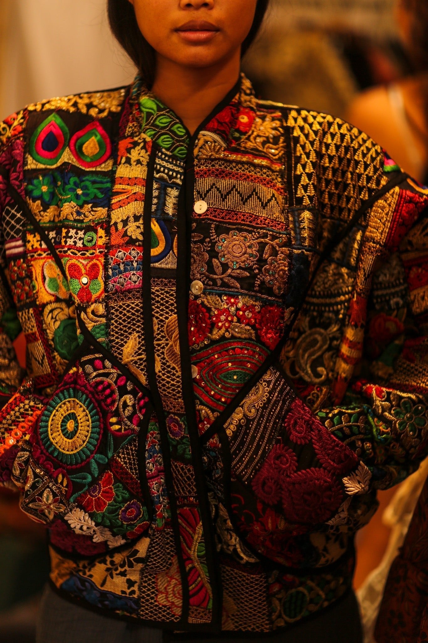 BLACK PATCHWORK JACKET FRINA - MOMO STUDIO BERLIN - Berlin Concept Store - sustainable & ethical fashion