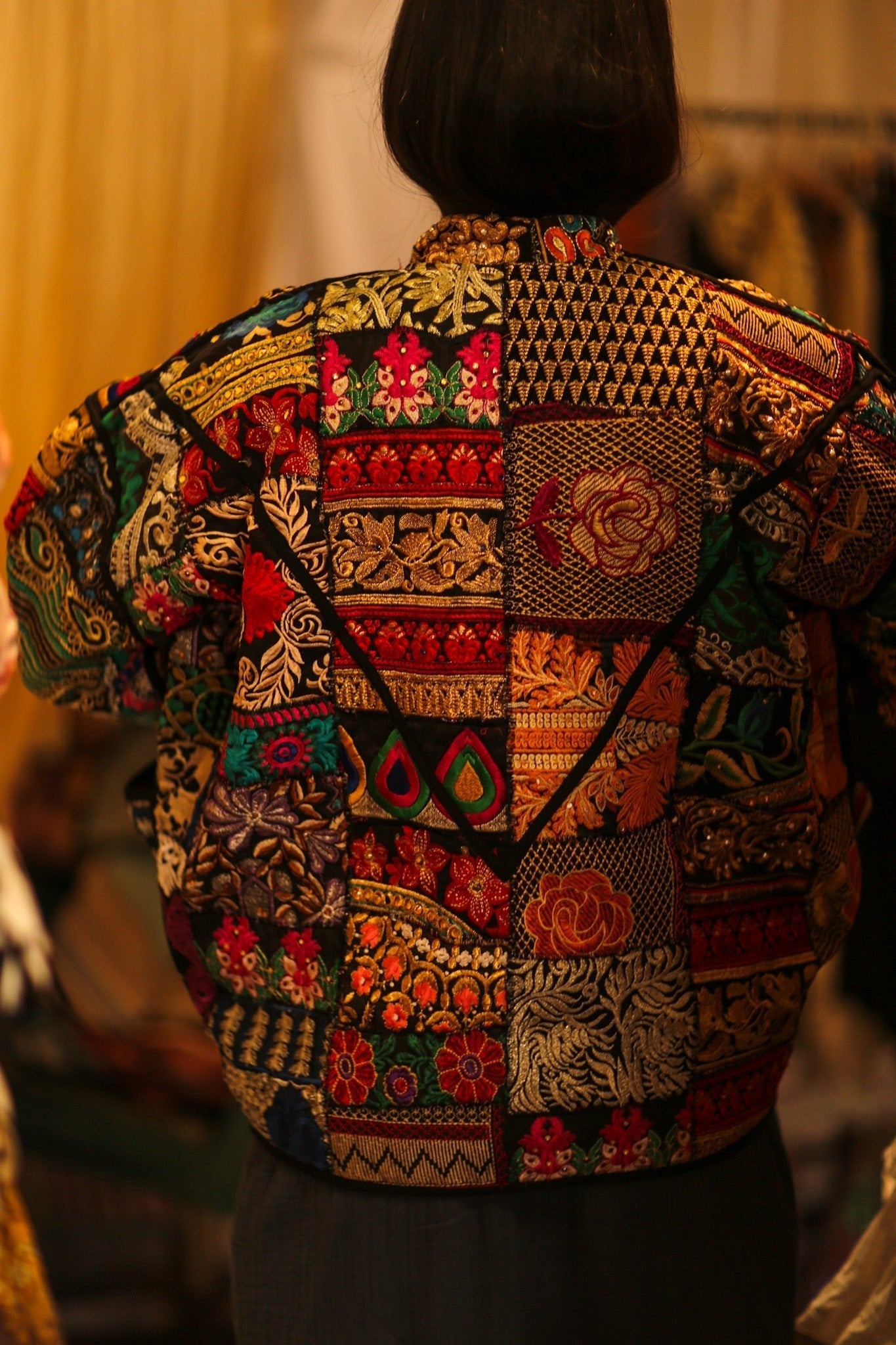 BLACK PATCHWORK JACKET FRINA - MOMO STUDIO BERLIN - Berlin Concept Store - sustainable & ethical fashion