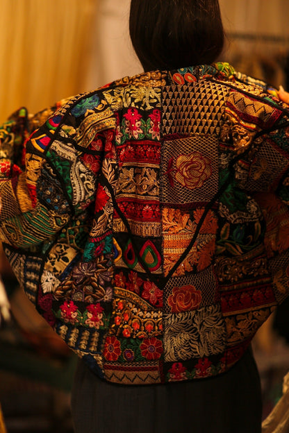 BLACK PATCHWORK JACKET FRINA - MOMO STUDIO BERLIN - Berlin Concept Store - sustainable & ethical fashion