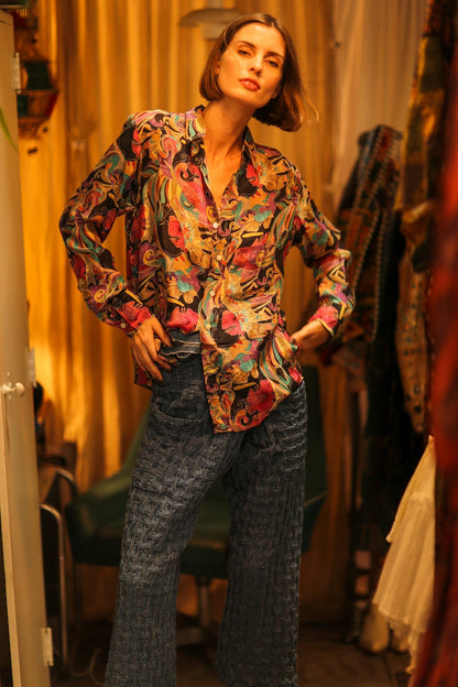 BOYFRIEND BILLIE BLACK OCEAN FLOWERS - MOMO STUDIO BERLIN - Berlin Concept Store - sustainable & ethical fashion