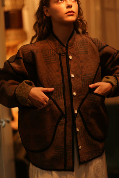 BROWN KANTHA JACKET FRANCESCA - MOMO STUDIO BERLIN - Berlin Concept Store - sustainable & ethical fashion