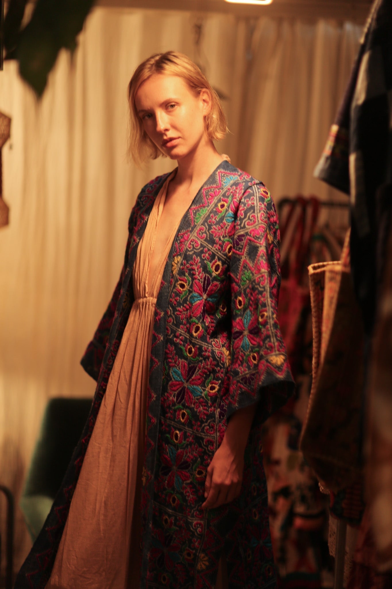 DUMA ARTISAN MADE EMBROIDERED KIMONO ZIGZAG - MOMO STUDIO BERLIN - Berlin Concept Store - sustainable & ethical fashion