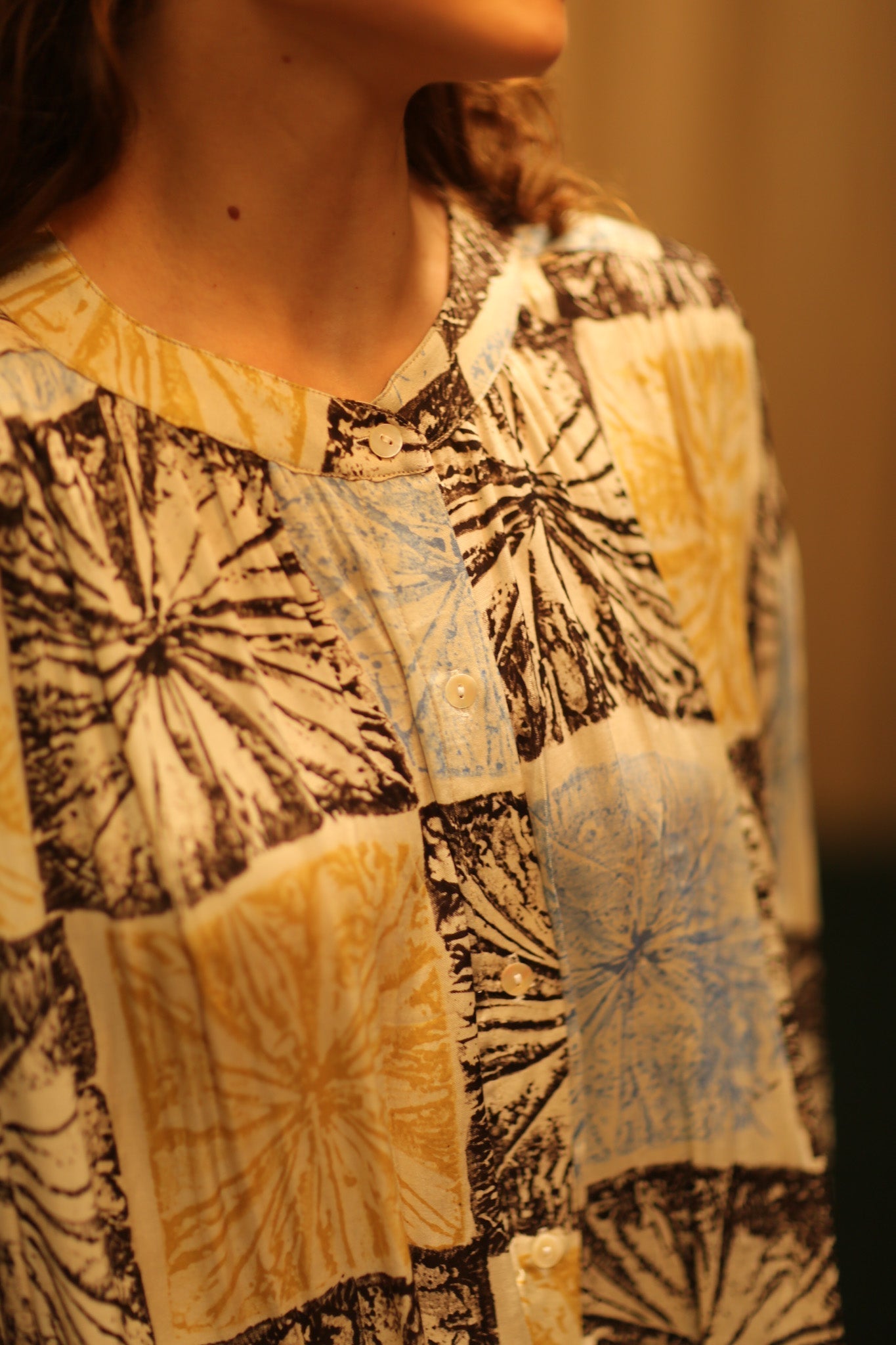 ELIZABETH SILK DRESS ANANAS PASTEL - MOMO STUDIO BERLIN - Berlin Concept Store - sustainable & ethical fashion