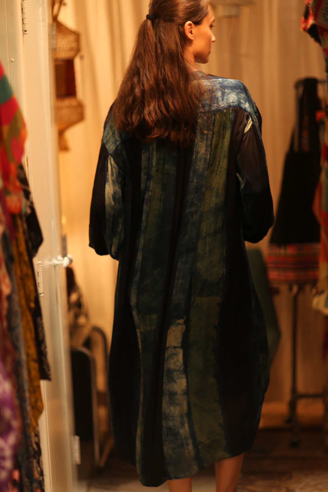 ELIZABETH SILK DRESS BLUE STRIPE - MOMO STUDIO BERLIN - Berlin Concept Store - sustainable & ethical fashion