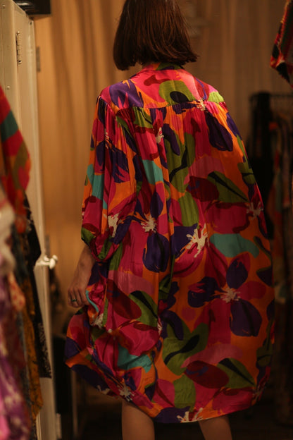 ELIZABETH SILK DRESS COLOR BOMB - MOMO STUDIO BERLIN - Berlin Concept Store - sustainable & ethical fashion