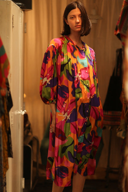 ELIZABETH SILK DRESS COLOR BOMB - MOMO STUDIO BERLIN - Berlin Concept Store - sustainable & ethical fashion