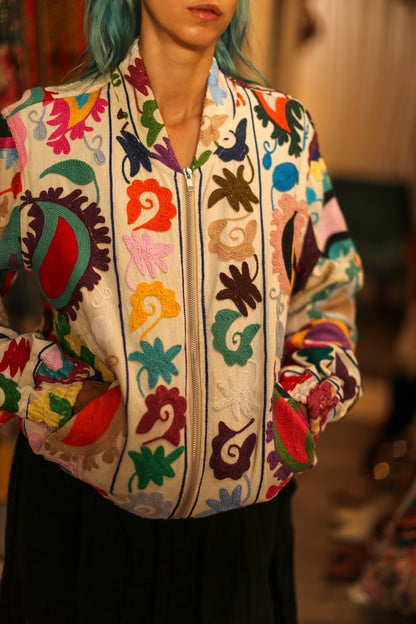 EMBROIDERED BOMBER JACKET CLARA - MOMO STUDIO BERLIN - Berlin Concept Store - sustainable & ethical fashion