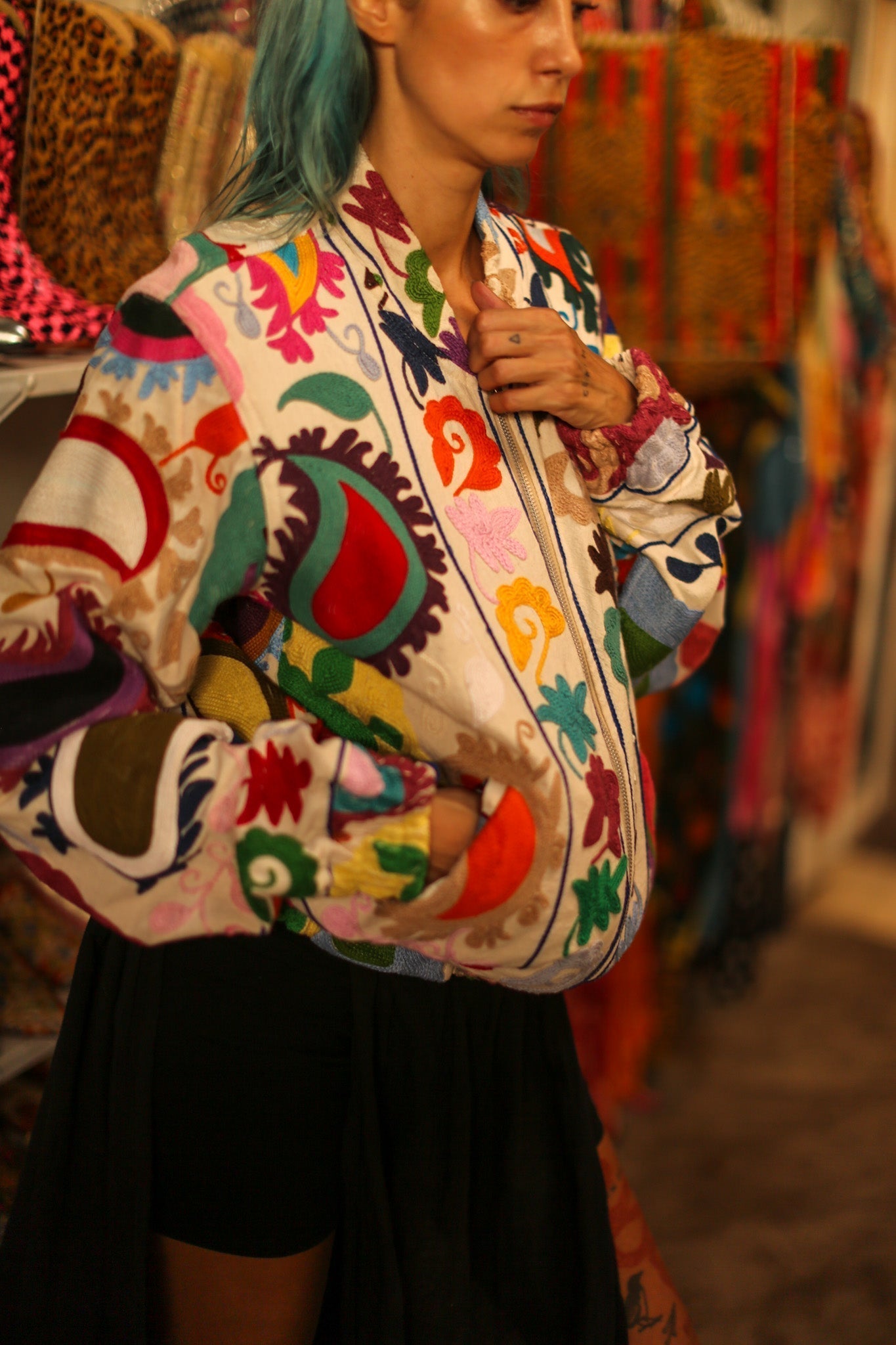 EMBROIDERED BOMBER JACKET CLARA - MOMO STUDIO BERLIN - Berlin Concept Store - sustainable & ethical fashion