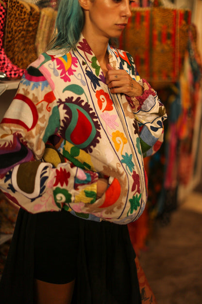 EMBROIDERED BOMBER JACKET CLARA - MOMO STUDIO BERLIN - Berlin Concept Store - sustainable & ethical fashion