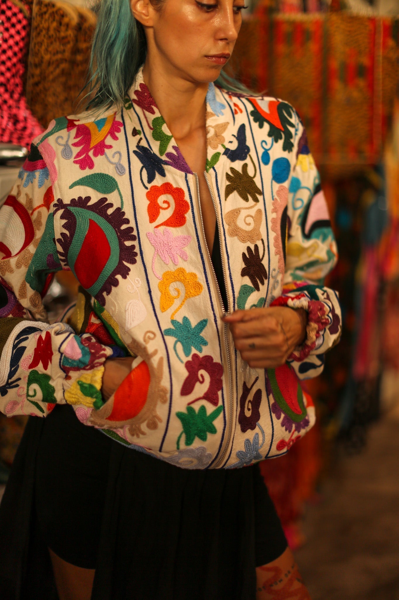 EMBROIDERED BOMBER JACKET CLARA - MOMO STUDIO BERLIN - Berlin Concept Store - sustainable & ethical fashion