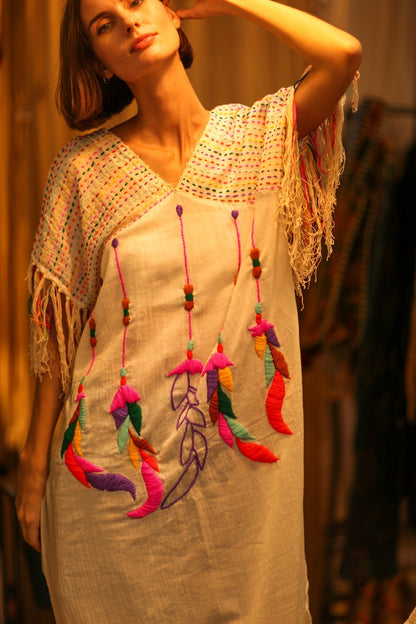 EMBROIDERED KAFTAN DRESS PHOEBIN - MOMO STUDIO BERLIN - Berlin Concept Store - sustainable & ethical fashion