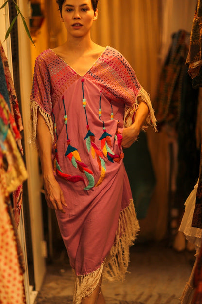 EMBROIDERED KAFTAN DRESS PHOEBIN - MOMO STUDIO BERLIN - Berlin Concept Store - sustainable & ethical fashion
