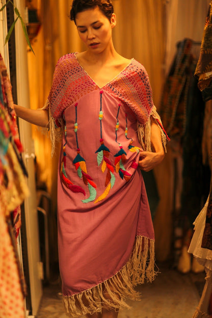 EMBROIDERED KAFTAN DRESS PHOEBIN - MOMO STUDIO BERLIN - Berlin Concept Store - sustainable & ethical fashion