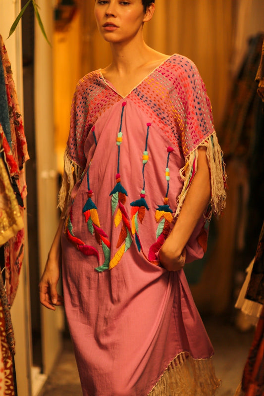 EMBROIDERED KAFTAN DRESS PHOEBIN - MOMO STUDIO BERLIN - Berlin Concept Store - sustainable & ethical fashion