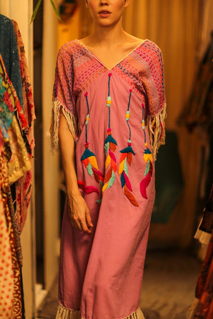 EMBROIDERED KAFTAN DRESS PHOEBIN - MOMO STUDIO BERLIN - Berlin Concept Store - sustainable & ethical fashion