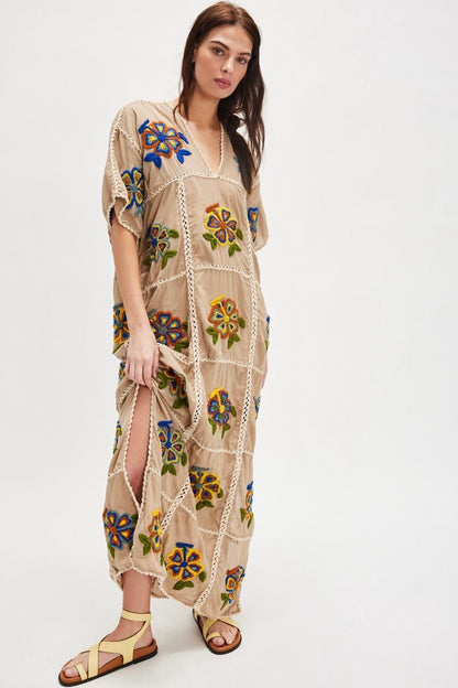 EMBROIDERED KAFTAN JOSIN - MOMO STUDIO BERLIN - Berlin Concept Store - sustainable & ethical fashion