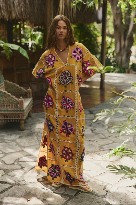 EMBROIDERED KAFTAN JOSIN - MOMO STUDIO BERLIN - Berlin Concept Store - sustainable & ethical fashion