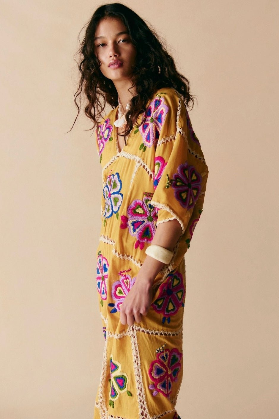 EMBROIDERED KAFTAN JOSIN - MOMO STUDIO BERLIN - Berlin Concept Store - sustainable & ethical fashion