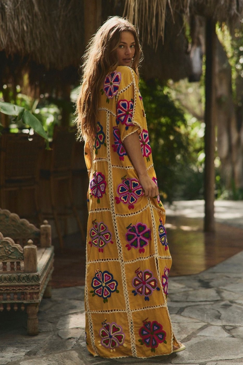 EMBROIDERED KAFTAN JOSIN - MOMO STUDIO BERLIN - Berlin Concept Store - sustainable & ethical fashion