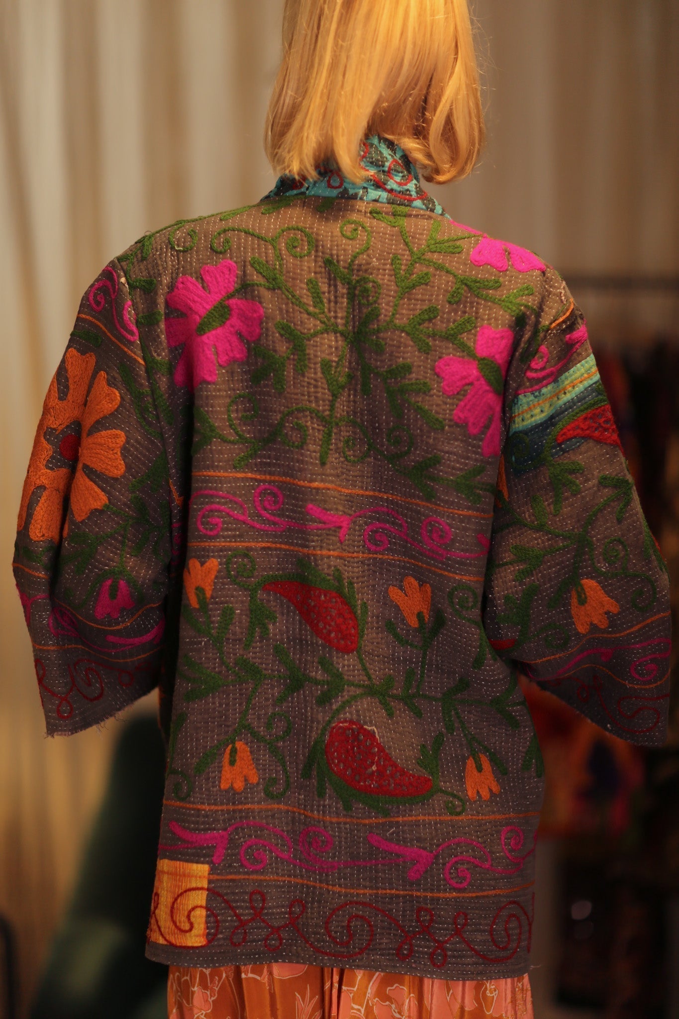 EMBROIDERED KANTHA KIMONO MONTY POT ROAST - MOMO STUDIO BERLIN - Berlin Concept Store - sustainable & ethical fashion