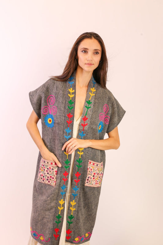 EMBROIDERED KIMONO HARIA - MOMO STUDIO BERLIN - Berlin Concept Store - sustainable & ethical fashion