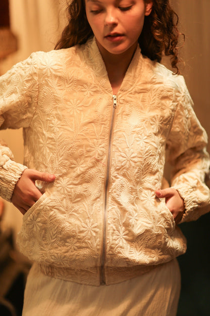 EMBROIDERED SILK BOMBER JACKET ANCHA GINA - MOMO STUDIO BERLIN - Berlin Concept Store - sustainable & ethical fashion