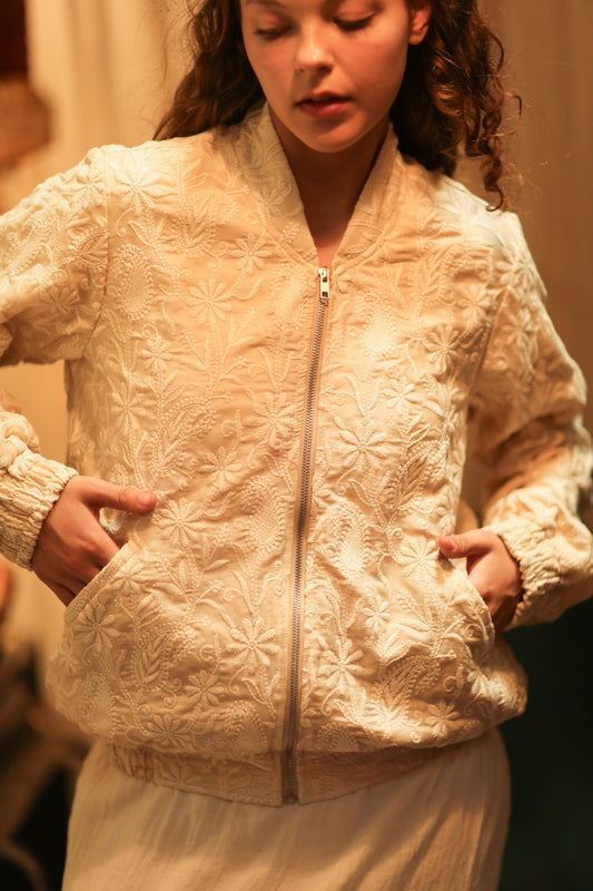 EMBROIDERED SILK BOMBER JACKET ANCHA GINA - MOMO STUDIO BERLIN - Berlin Concept Store - sustainable & ethical fashion