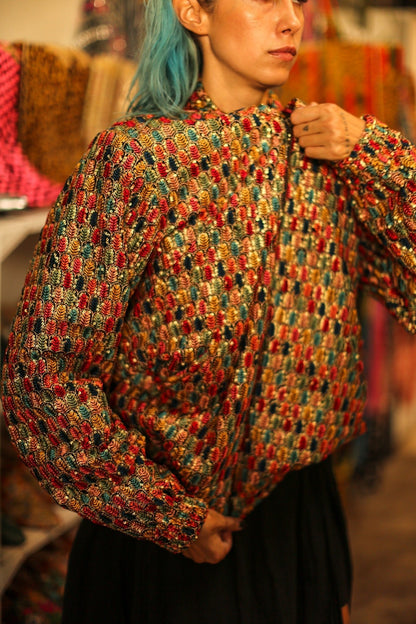 EMBROIDERED SILK BOMBER JACKET LEROY - MOMO STUDIO BERLIN - Berlin Concept Store - sustainable & ethical fashion