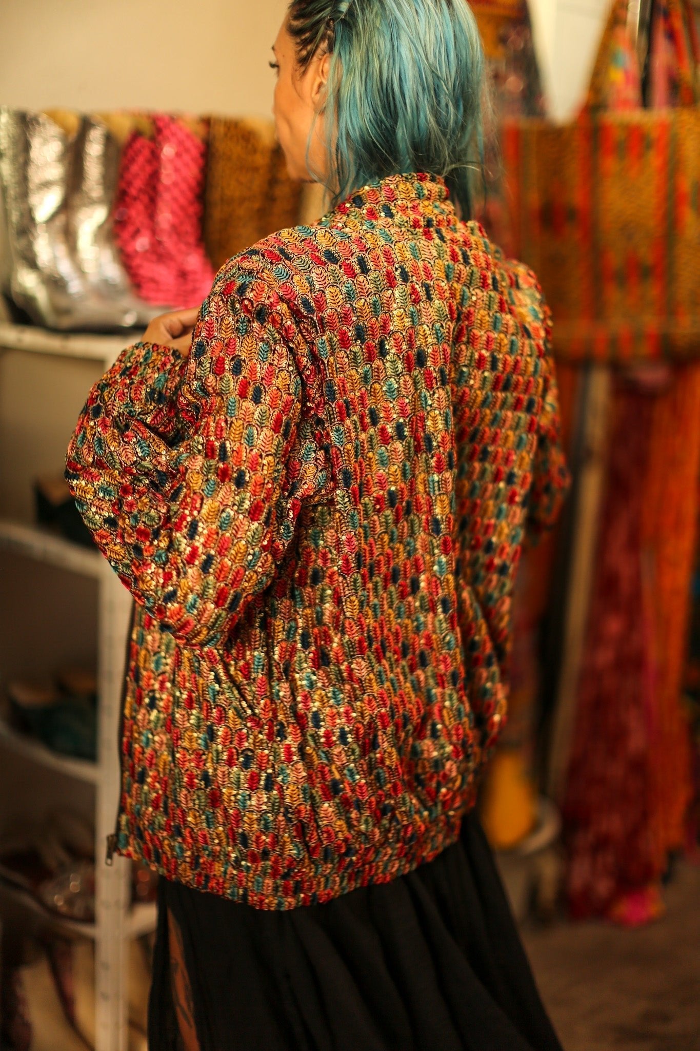 EMBROIDERED SILK BOMBER JACKET LEROY - MOMO STUDIO BERLIN - Berlin Concept Store - sustainable & ethical fashion