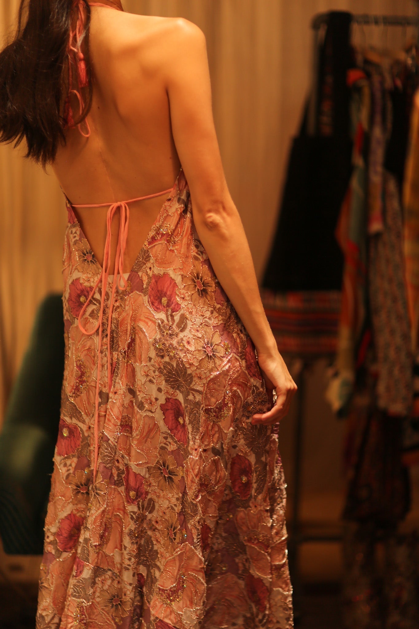 EMBROIDERED SILK DRESS HANNAH - MOMO STUDIO BERLIN - Berlin Concept Store - sustainable & ethical fashion